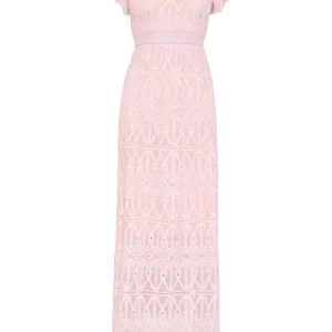 Philine Maxi Dress – Pink Embroidery