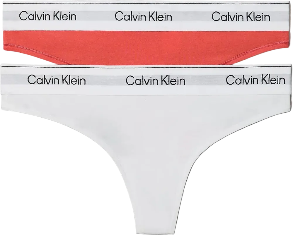 Thong 2Pk - White/Cradle Pink - Bilde 2