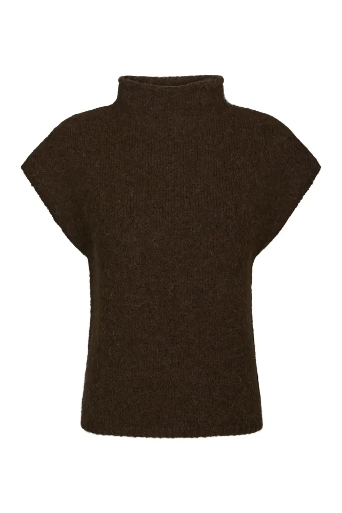 Jona Knit Top - Brown Melange
