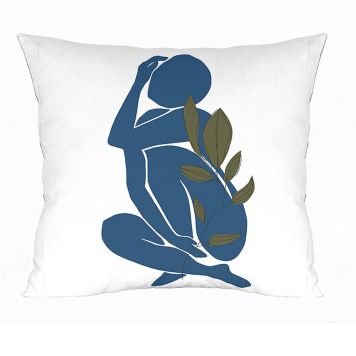 PYNTEPUTE TRYCK 409 45X45CM HVIT/BLÅ PYNTEPUTE TRYCK 409 45X45CM HVIT/BLÅ