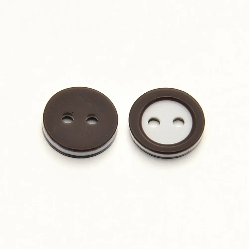 Knapp i Epoxy, 11mm – Ring Coconut Brown Knapp i Epoxy, 11mm – Ring Coconut Brown