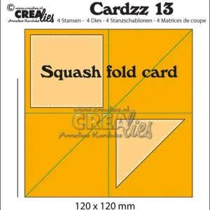 Crealies cardzz 13, Squash fold card / twist & pop up card 13A Crealies cardzz 13, Squash fold card / twist & pop up card 13A