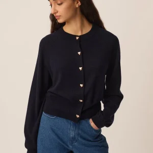 DES PETITS HAUTS – Arbalette Cardigan – Marine