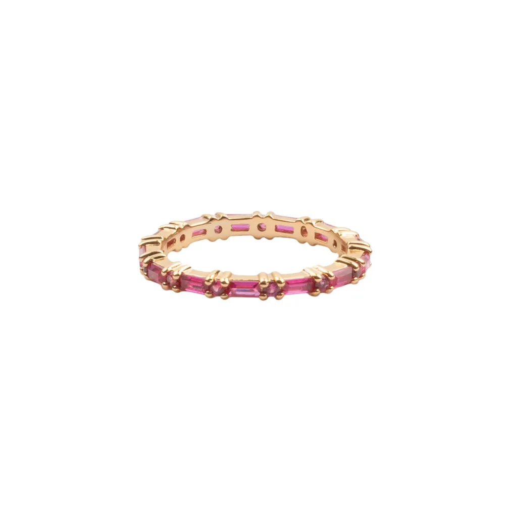 All The Luck in the World – Cherie Goldplated Ring Bar – Pink All The Luck in the World – Cherie Goldplated Ring Bar – Pink