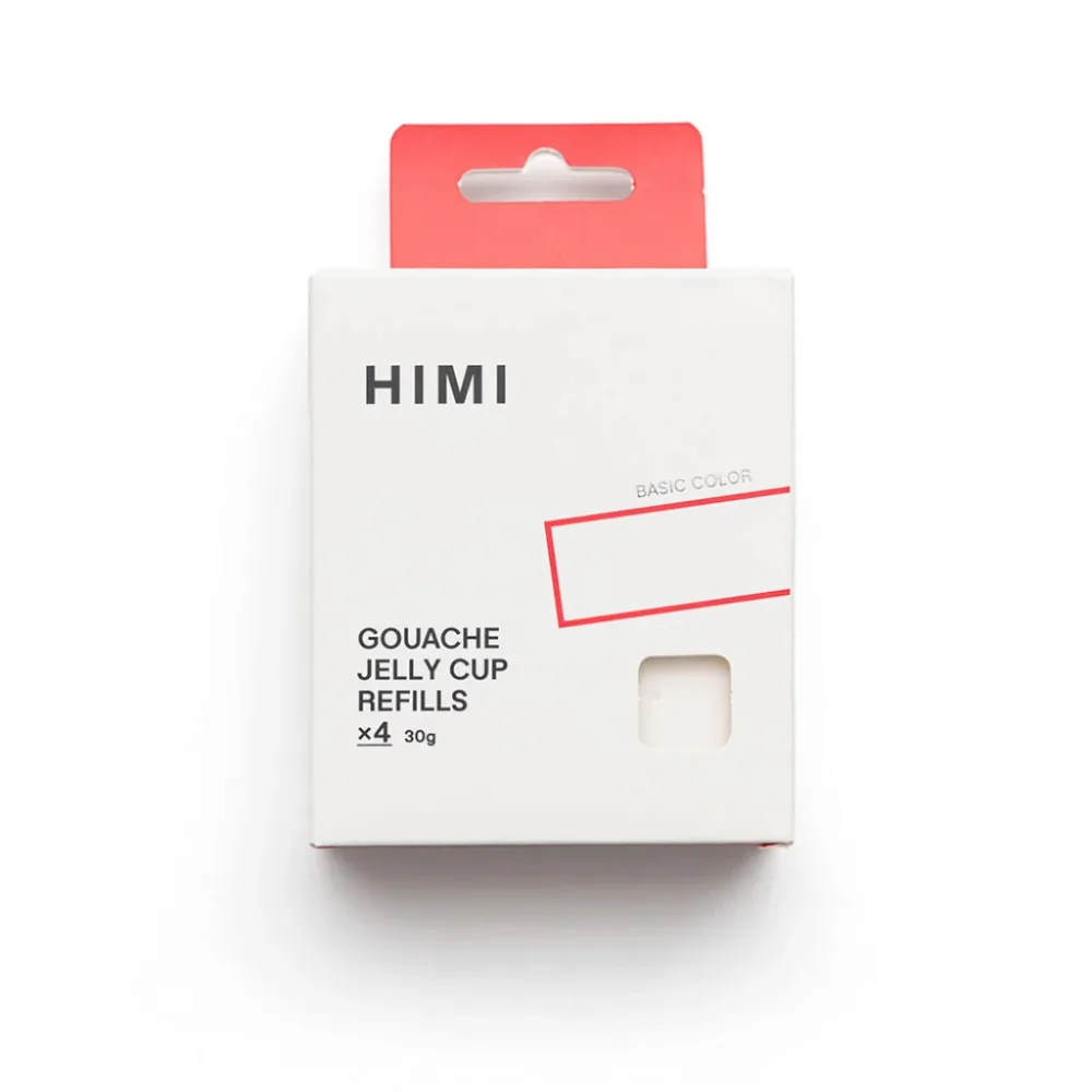 HIMI Jelly Cup Gouache Refill 4stk – Titanium White