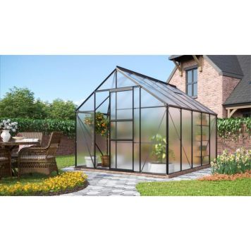 DRIVHUS VITAVIA 8300 MED SOKKEL ALU/POLY SVART 8,3M² DRIVHUS VITAVIA 8300 MED SOKKEL ALU/POLY SVART 8,3M²