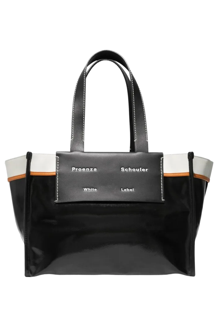 Large Morris Coated Canvas Tote - Black