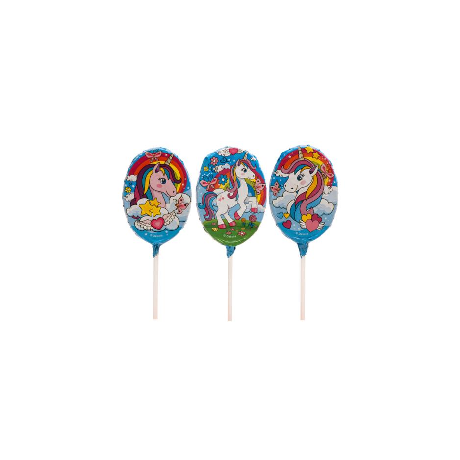 Enhjørning melkesjokolade lollipop