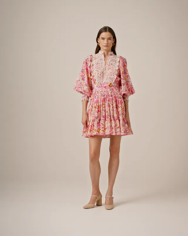 Cotton Slub Mini Dress - Hydrangea - Bilde 2