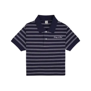 Signature Logo Polo – Dark Navy/White