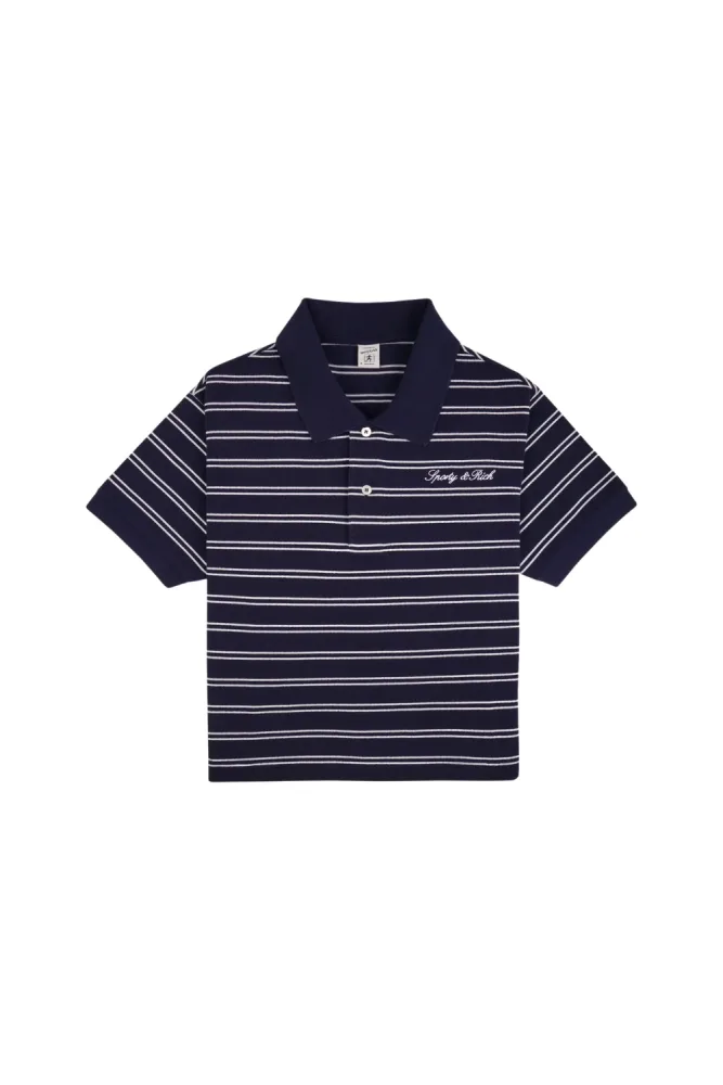 Signature Logo Polo - Dark Navy/White
