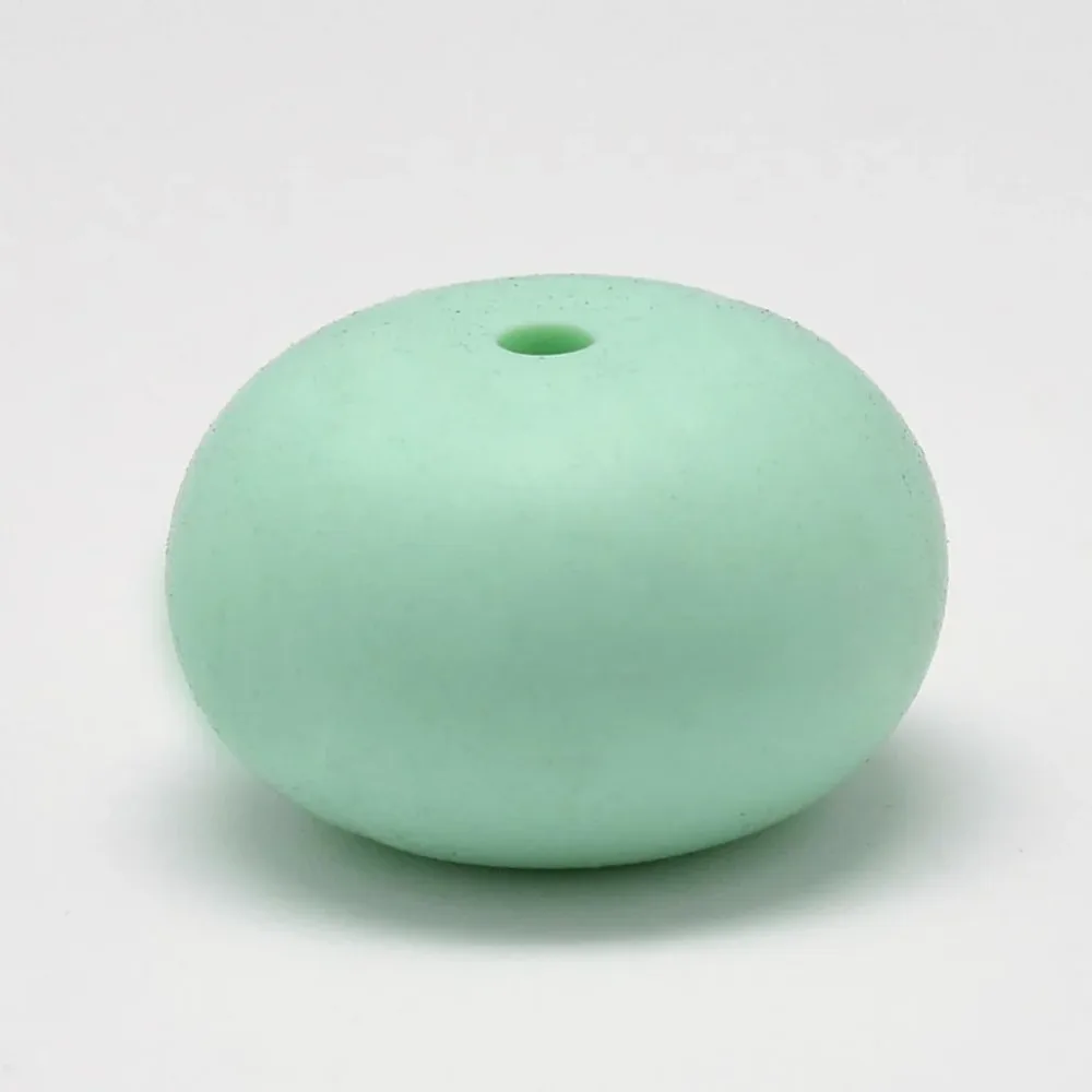 Perle i Silikon av Matkvalitet, 23mm – Flat Round, Pale Turquoise Perle i Silikon av Matkvalitet, 23mm – Flat Round, Pale Turquoise