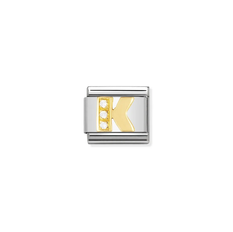 Nomination - LINK LETTER 18k Gold & Zirconia K