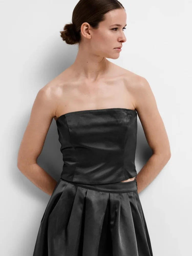Aresia Bustier Top B - Black - Bilde 2
