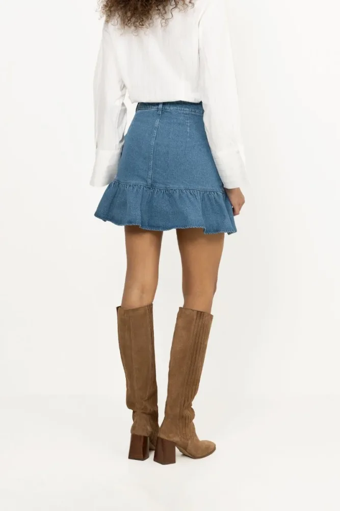 Kajsa Denim Skirt - Denim Medium Wash - Bilde 2