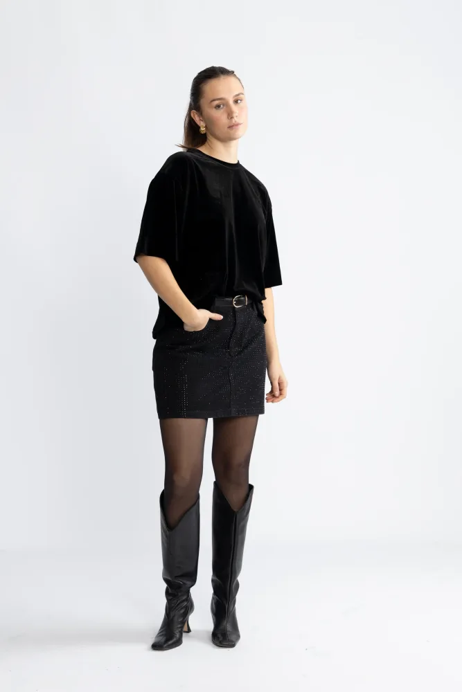 BrynnIW Pannie Oversized Tshirt - Black - Bilde 2