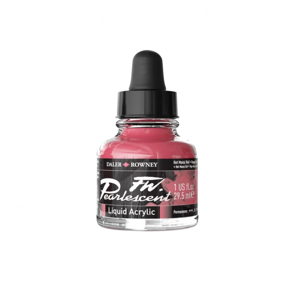 Daler Rowney – FW Pearlescent Ink 29,5ml – 114 Hot Mama Red