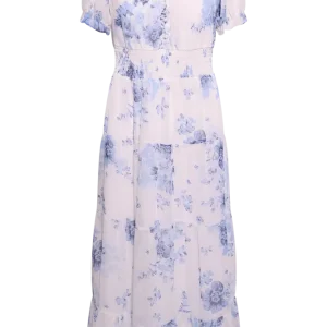 Kanza Flower Dress – Light Blue