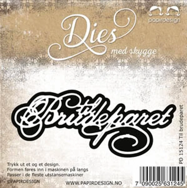 Papirdesign dies – Til brudeparet pd15124