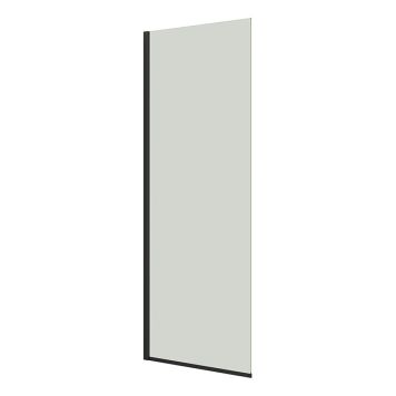 DUSJVEGG SCANBAD FLEXI D90 KLART GLASS 90CM SVART DUSJVEGG SCANBAD FLEXI D90 KLART GLASS 90CM SVART