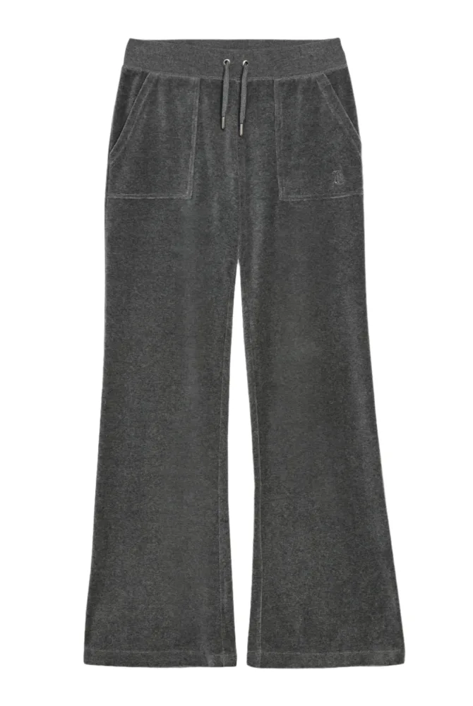 Layla Low Rise Flare Pocketed - Charcoal Marl