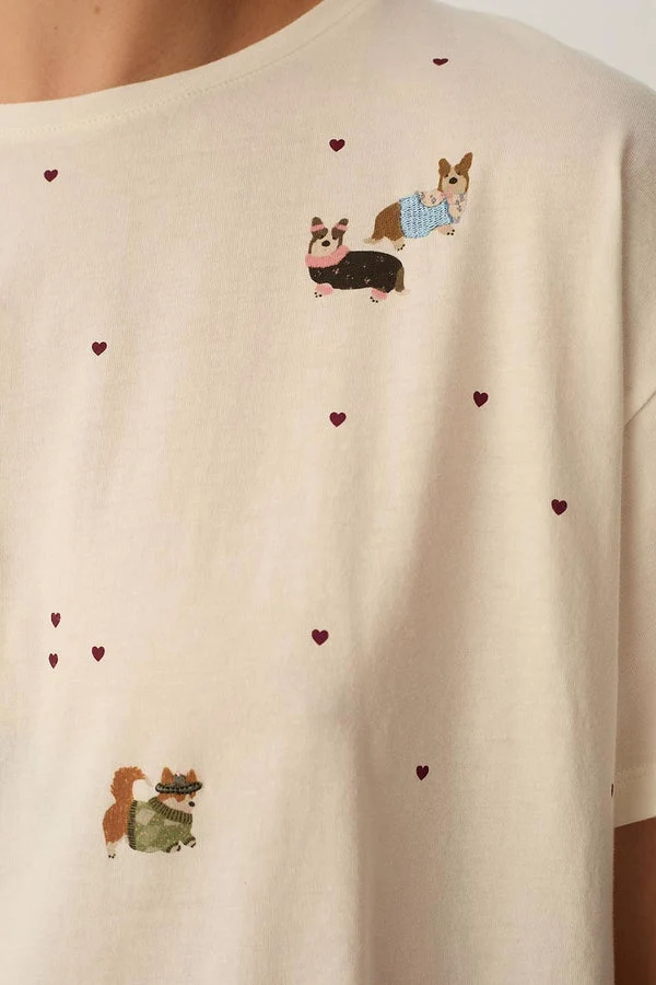 DES PETITS HAUTS - Fanelie Tee-Shirt - Ecru - Bilde 3