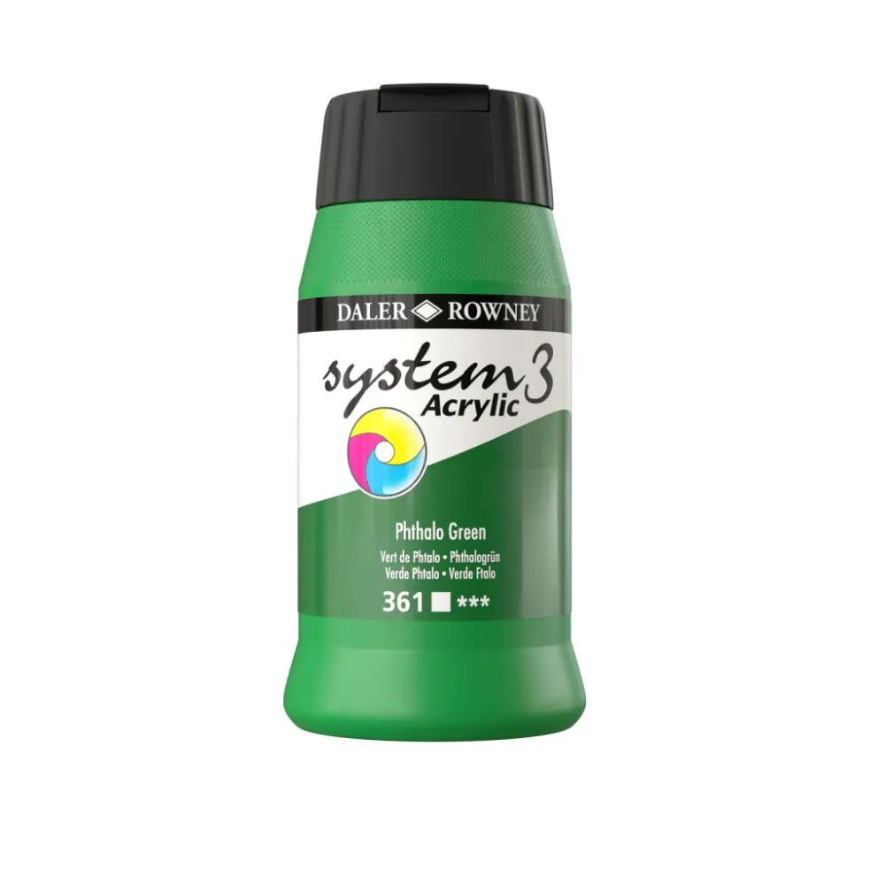 Daler Rowney – System3 500ml – 361 Phthalo Green Daler Rowney – System3 500ml – 361 Phthalo Green