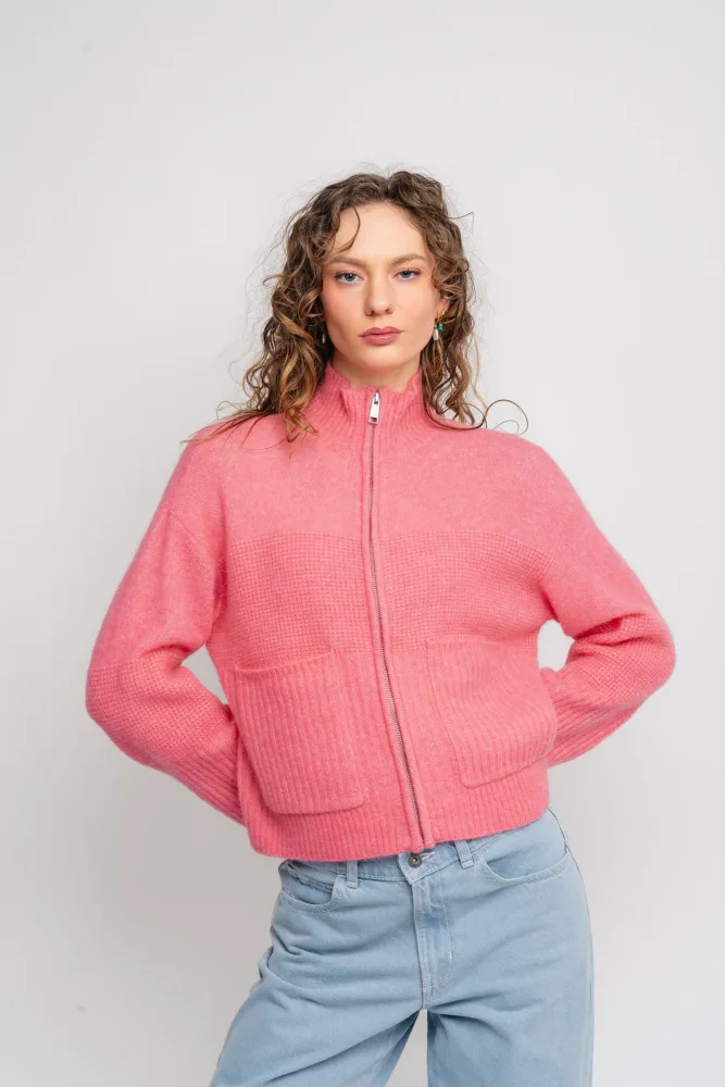 Lediona Hope Cardigan - Bubblegum Melange - Bilde 3