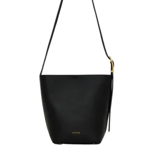 Elly Medium Bucket Bag Grained Leather – Black Elly Medium Bucket Bag Grained Leather – Black