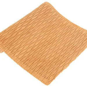 Løper drapert velur lys karamel 33x100cm