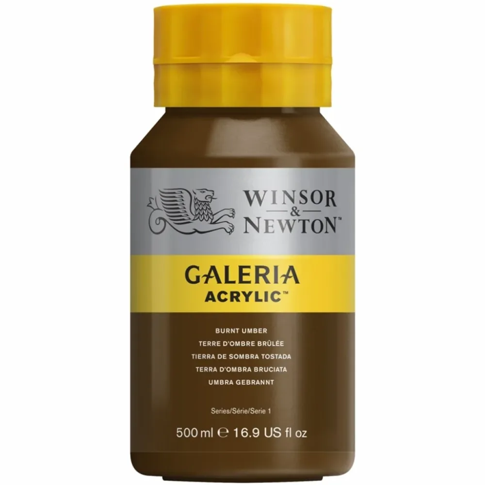 W&N – Galeria Acrylic 500ml – 076 Burnt Umber
