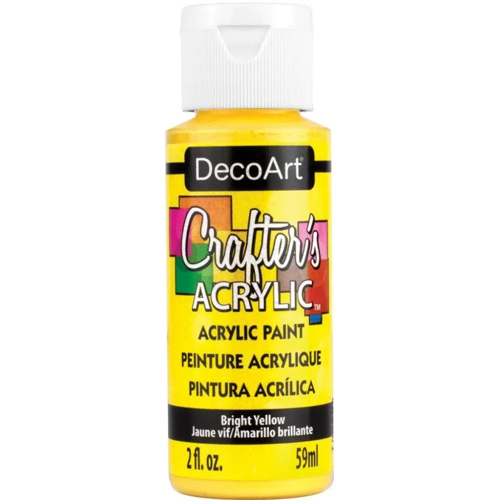 Crafter’s Acrylic All-Purpose Paint 2oz-Bright Yellow Crafter’s Acrylic All-Purpose Paint 2oz-Bright Yellow