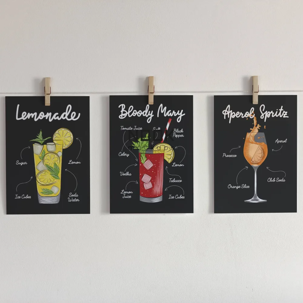 COCKTAIL PLAKAT - VELG BLANT FLERE STILIGE MOTIVER - Bilde 3
