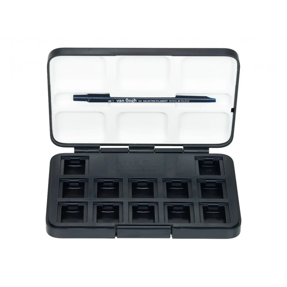 Van Gogh Akvarellskrin Pocketbox tomt – Sort inkl. pensel Van Gogh Akvarellskrin Pocketbox tomt – Sort inkl. pensel