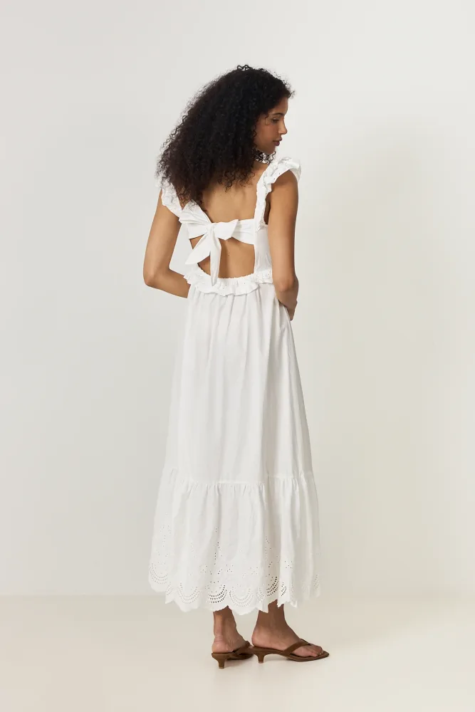 Melbaic Dress - White Embroidery - Bilde 3