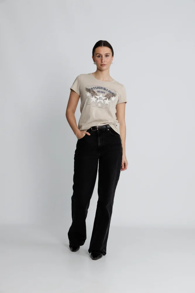 Zibby O-Ss Tee - Feather Gray - Bilde 2