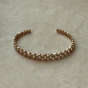 Pico Copenhagen – Elva Crystal Bangle – Gold Pico Copenhagen – Elva Crystal Bangle – Gold