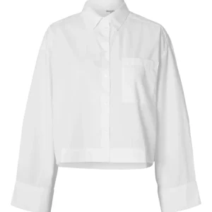 Astha Ls Cropped Boxy Shirt – Bright White Astha Ls Cropped Boxy Shirt – Bright White