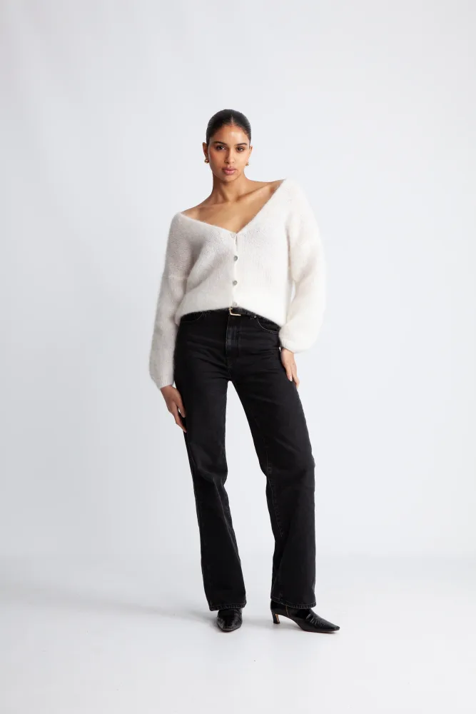 Cornelia Ls Cardigan - White - Bilde 2