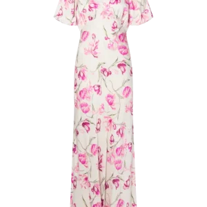Freja Pouf Sleeve Maxi Dress – Tulip Pink