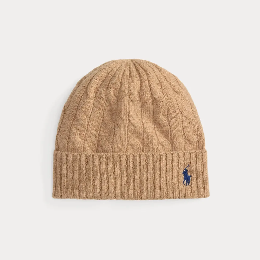 Cable-Knit Wool-Cashmere Beanie - Camel - Bilde 3