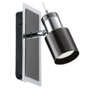 VEGGLAMPE DAVIDA 1 LED SPOT KROM/SVART