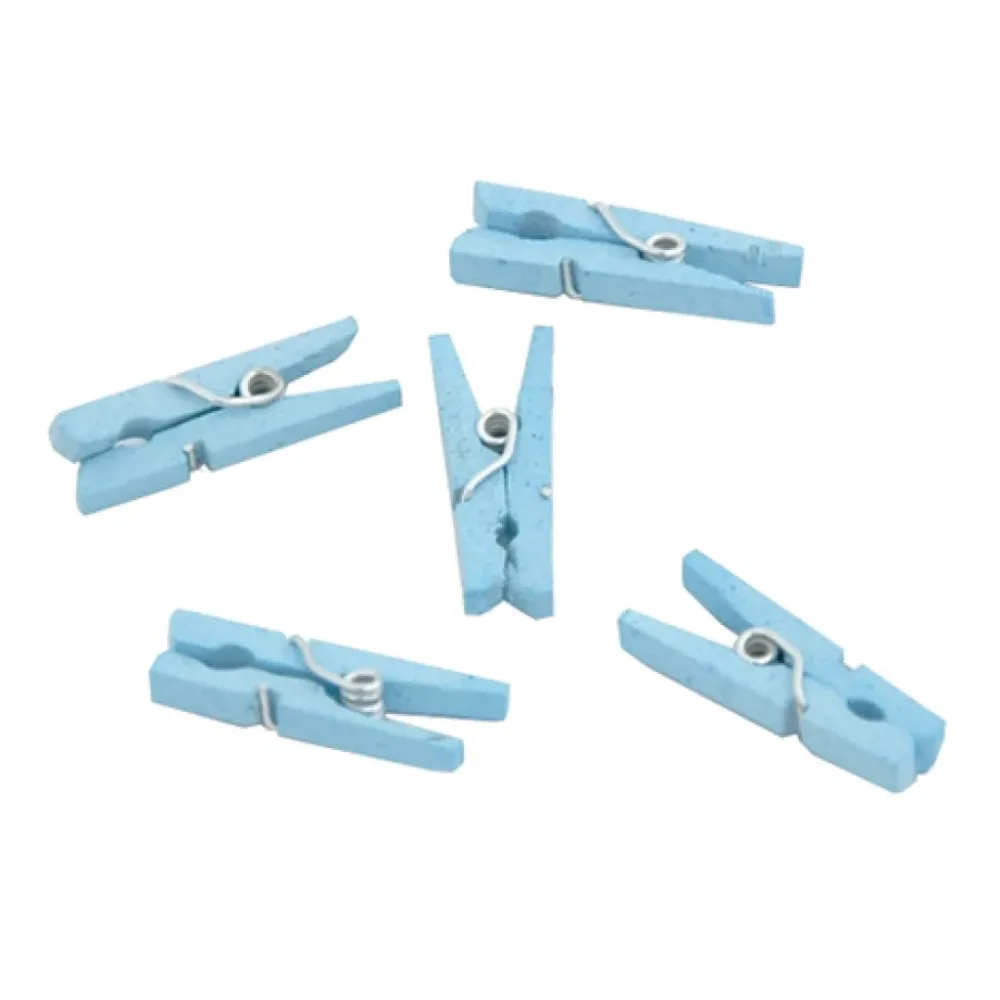 Miniklyper lys blå – 2,5 cm 50stk.