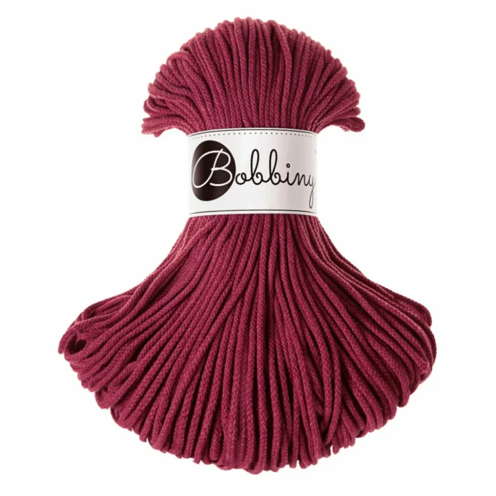 Bobbiny Braided Cord 3mm 100m – Wine Red Bobbiny Braided Cord 3mm 100m – Wine Red