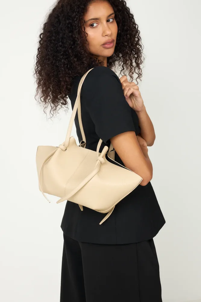 Mochi Pebble Grain Leather - Angora - Bilde 3