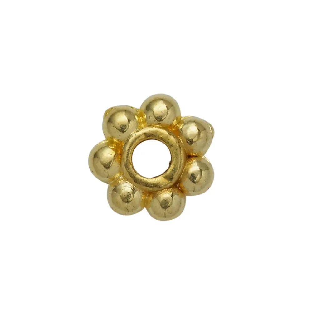 Mellomdel Blomst 3mm, 100stk – Gull