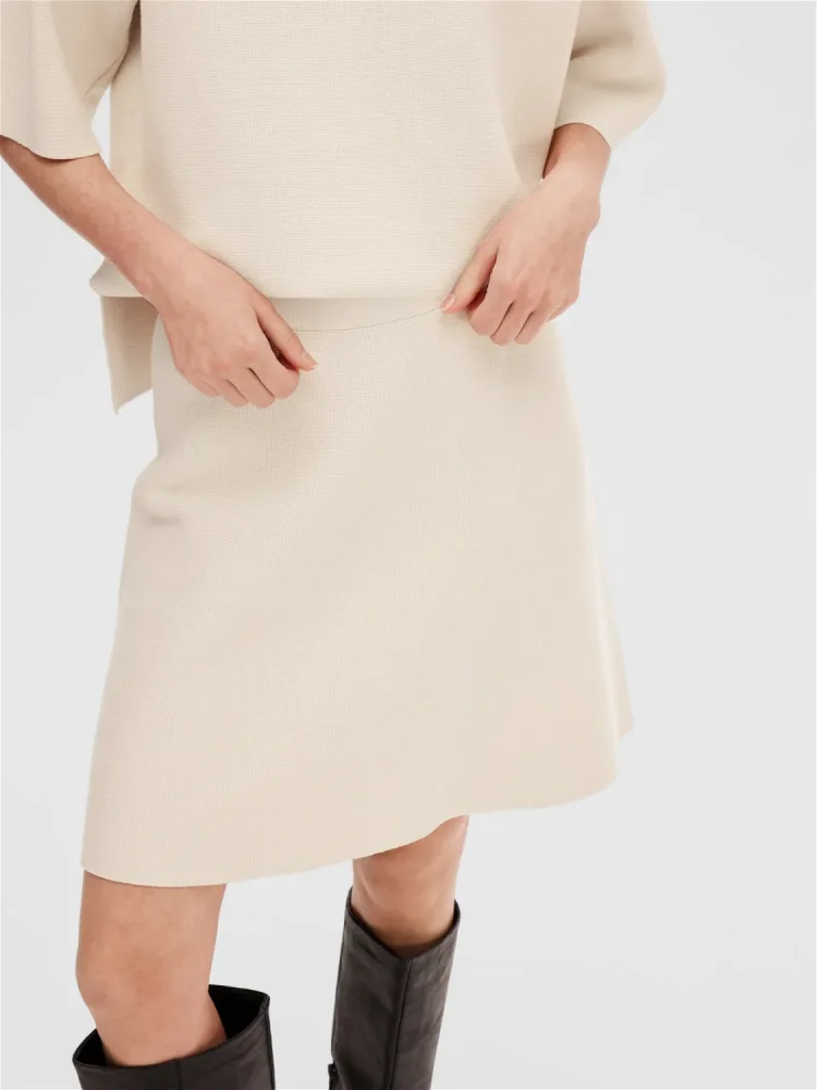 Liva Hw Knit Skirt - Birch - Bilde 3