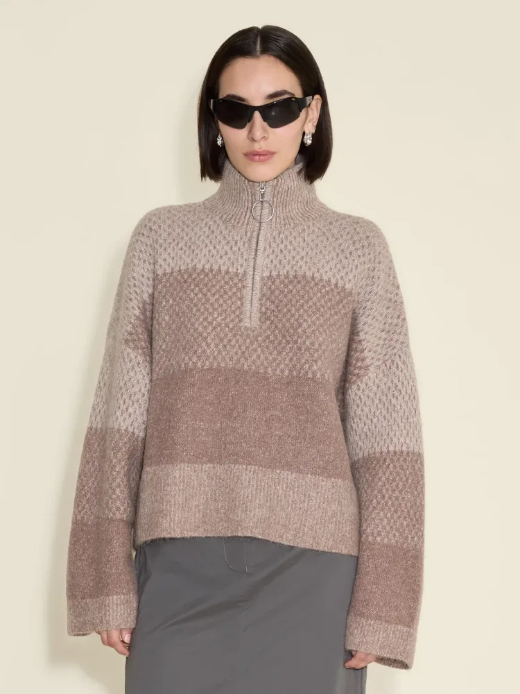 Tine Half Zip - Burgundy - Bilde 2