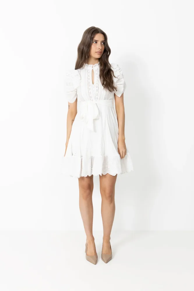 Lita Ss Dress - White - Bilde 2