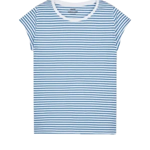 Fine Jersey Stripe Teasy Tee Fav – Brilliant White/Bright Cobalt